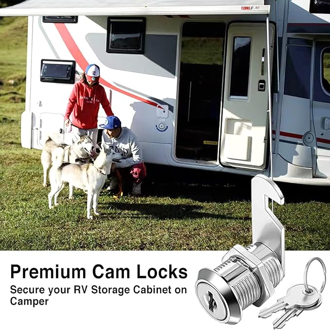 Cam Locks Keyed Alike, Secure File Drawer Mailbox RV Storage Replacement Set - Image 6