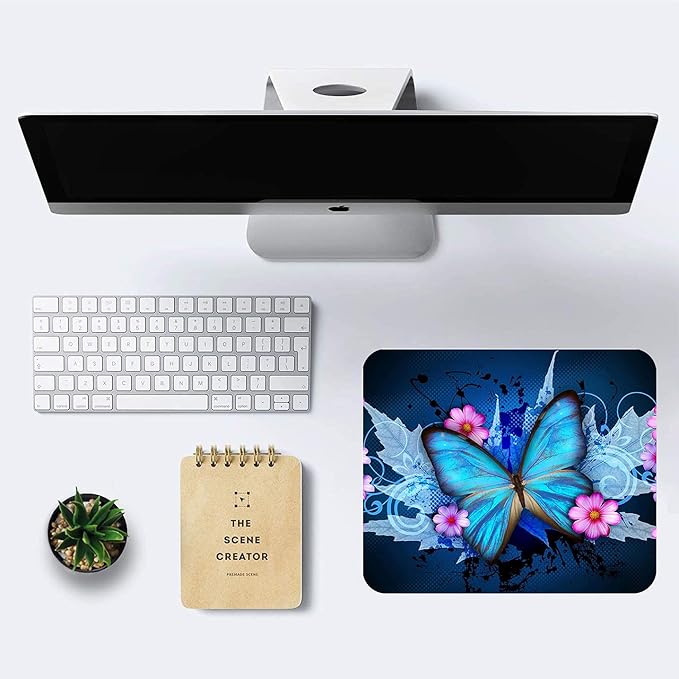 Blue Butterfly Mouse Pad Non-Slip Rubber Base Gaming MousePads - Image 6