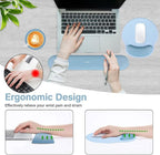 MOSISO Wrist Rest Support for Mouse Pad&Keyboard Set, Circle Curved Ergonomic - Image 3