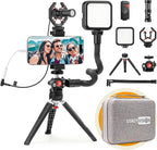 Smartphone Video Vlogging Kit Metal Microphone Light Tiktok YouTube Podcast by USKEYVISION