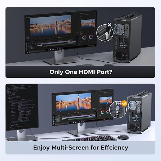 UGREEN 2 Pack 4K DisplayPort to HDMI Adapter, Unidirectional DP 1.2 PC to HDMI - Image 9