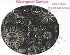 Round Mouse Pad, Celestial Pattern Sun and Moon Mouse Pad, Washable Gaming - Image 4