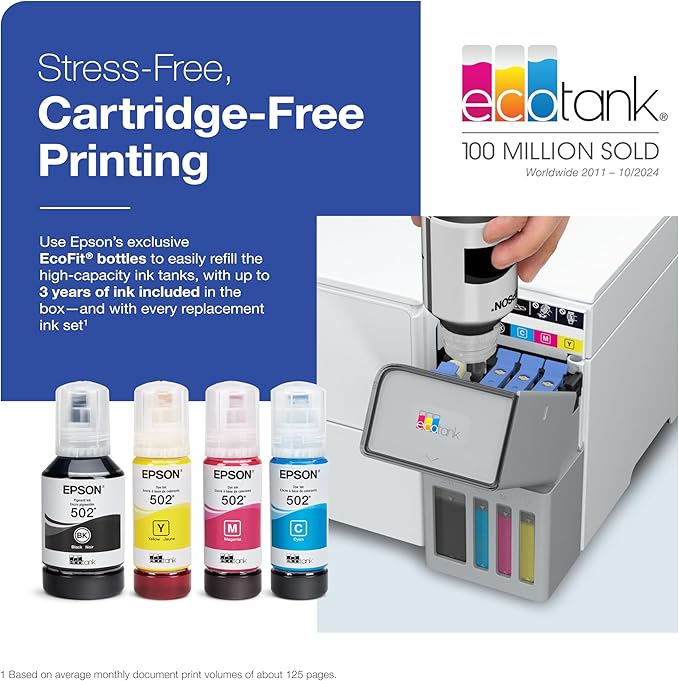 Epson EcoTank ET-2980 Wireless All-in-One Color Supertank Printer - Image 3