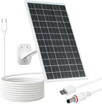 FUTUREZEN 13W Solar Panel for Security Cameras & Trail Cameras, Micro USB & by Unknown