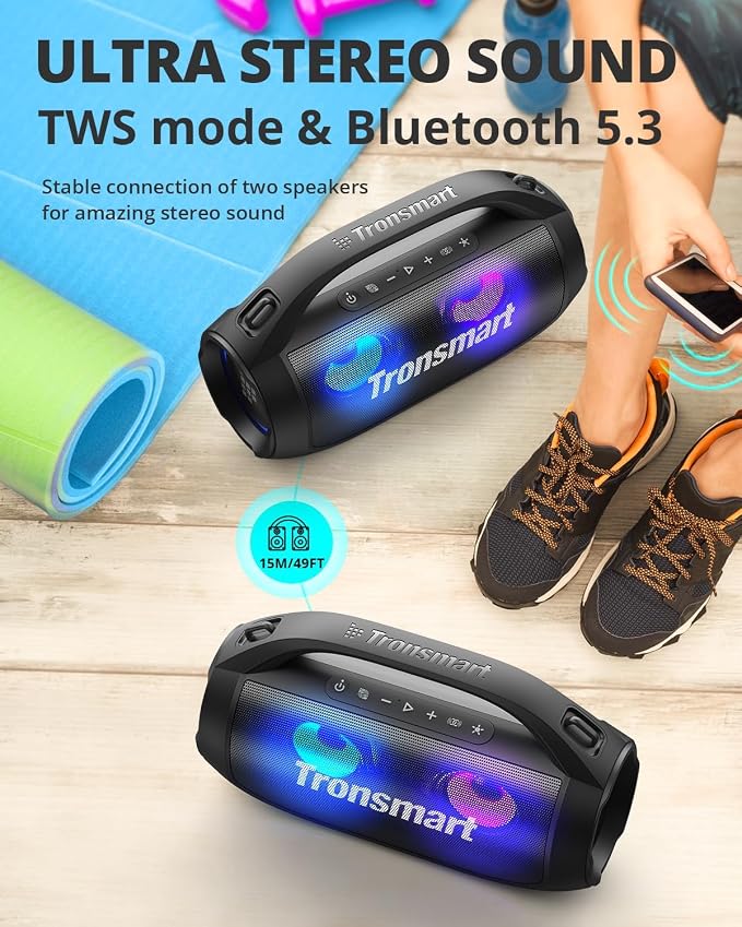 Tronsmart Bang SE Portable Bluetooth Speaker, Colorful LED and 40W Wireless - Image 8