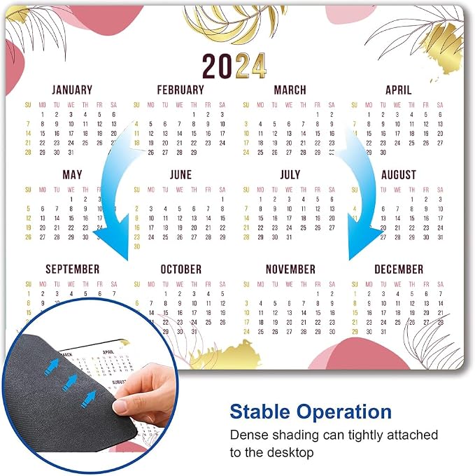 Mouse Pad, 2025 Calendar Mouse Pads, Cute Square Mouse Mat Waterproof Non-Slip - Image 6