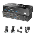 Dual Monitor HDMI KVM Switch, 2 Computers 4K60Hz Dual Monitor KVM Switches by Unknown