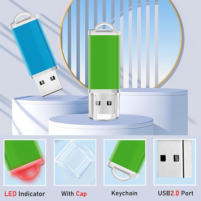 USB Thumb Drive 4GB Flash Drive 50 Pack, Nicepicten FAT32 Memorias USB 2.0 - Image 5
