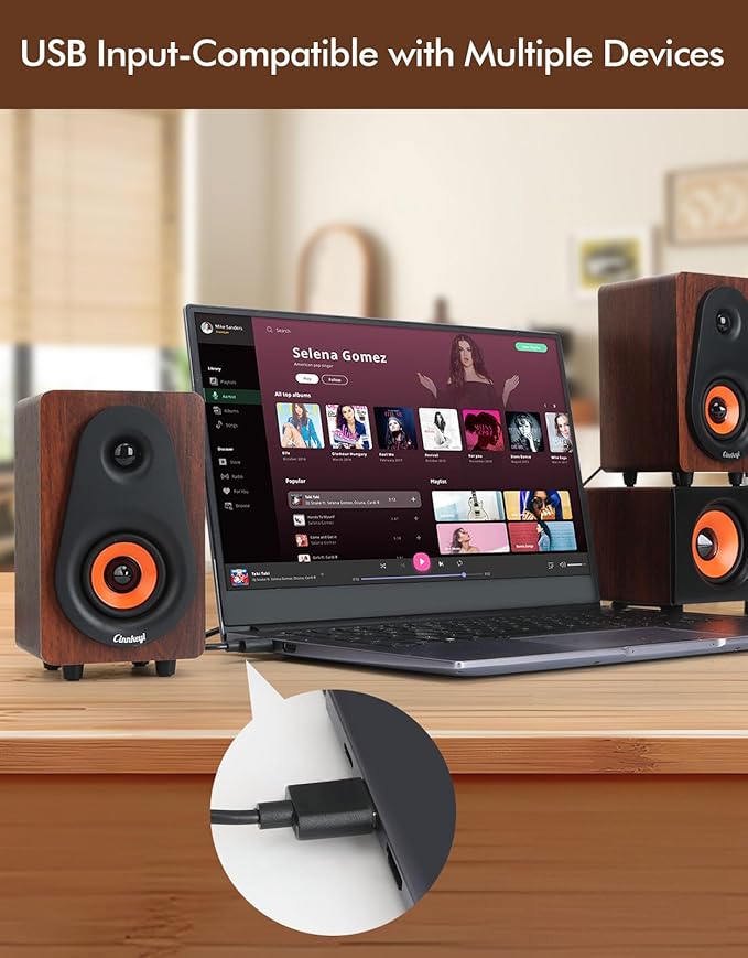 2.1 Computer Speakers with Subwoofer, Stereo Mid-High Dual Speakers, Volume - Image 5