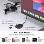 SD 4.0 Card Reader, UHS-II Micro SD Card Reader Memory - Image 3