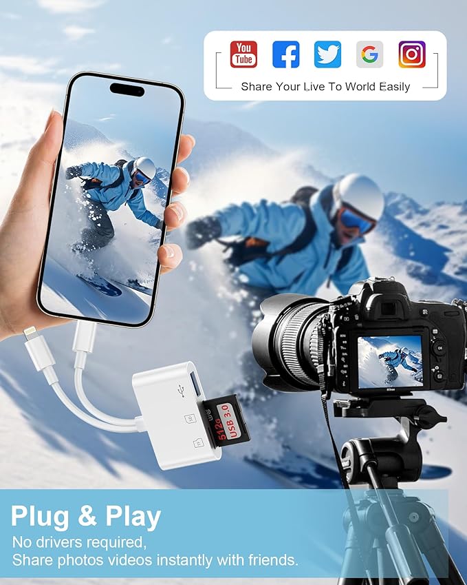 3 in 2 Lightning & USB-C SD Card Reader - Image 5