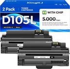 MLT-D105L Toner Cartridge Black 2-Pack High-Yield Replacement by KingKJInkToner