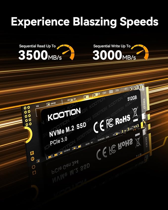 KOOTION 512GB PCIe 3.0 M.2 Internal Solid State Drive PCle 3.0x4 SSD NVMe M.2 - Image 2