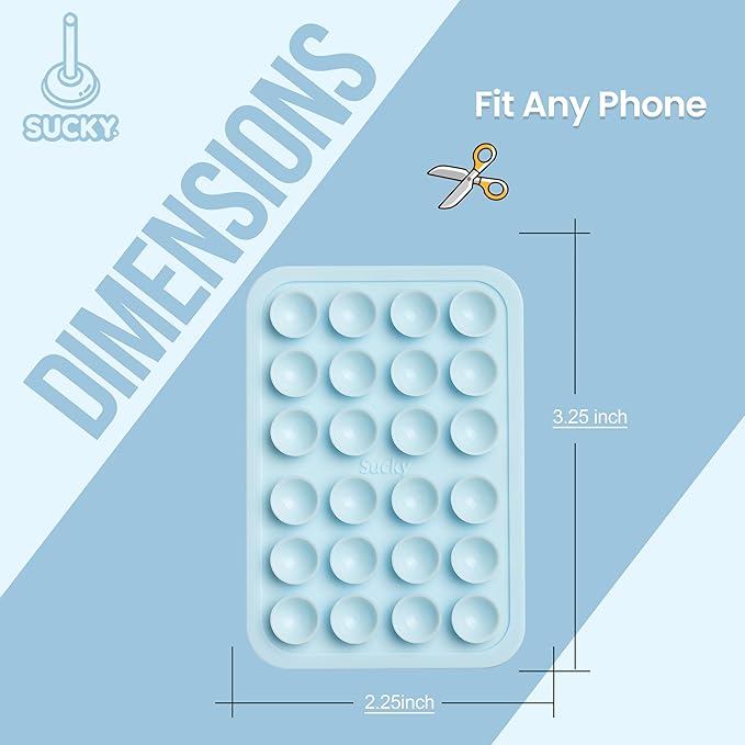 SUCKY Silicone Suction Phone Case Adhesive Octo Cup Buddy Mount - Image 7