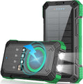 Solar Charger Power Bank 49800mAh Wireless Portable Phone Charger, 22.5W QC3.0 by Saraupup