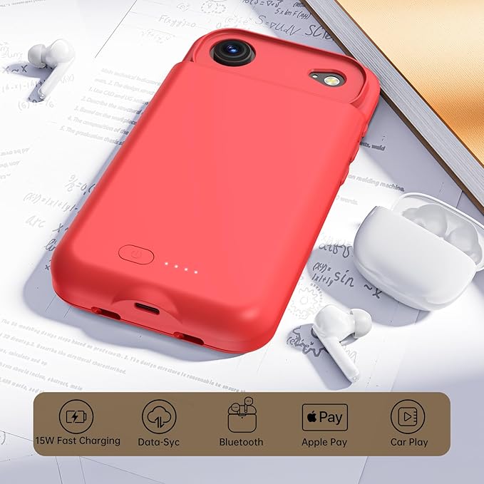 GIN FOXI Battery Case for iPhone 17 AIR, Charging Case Charger 8500mAh - Image 4
