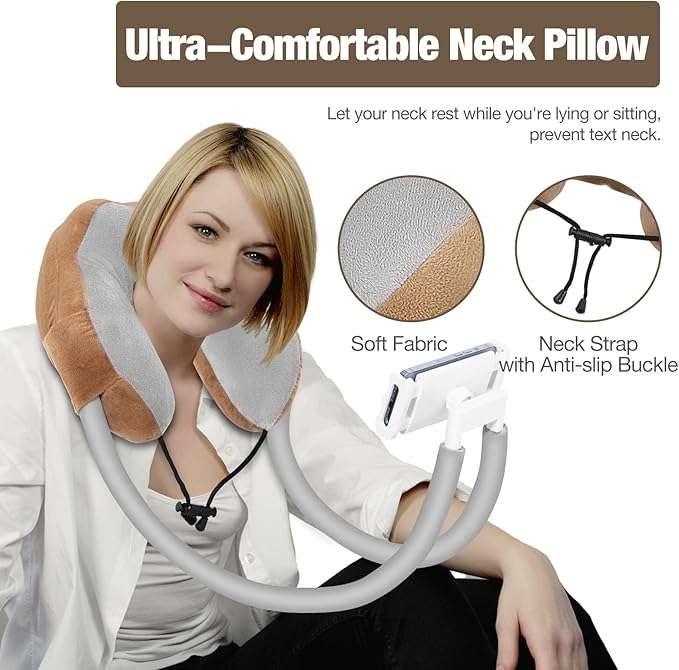 MoKo Neck Phone Holder, Lazy Gooseneck Phone Pillow Holder Bracket, 360° Rotate - Image 4