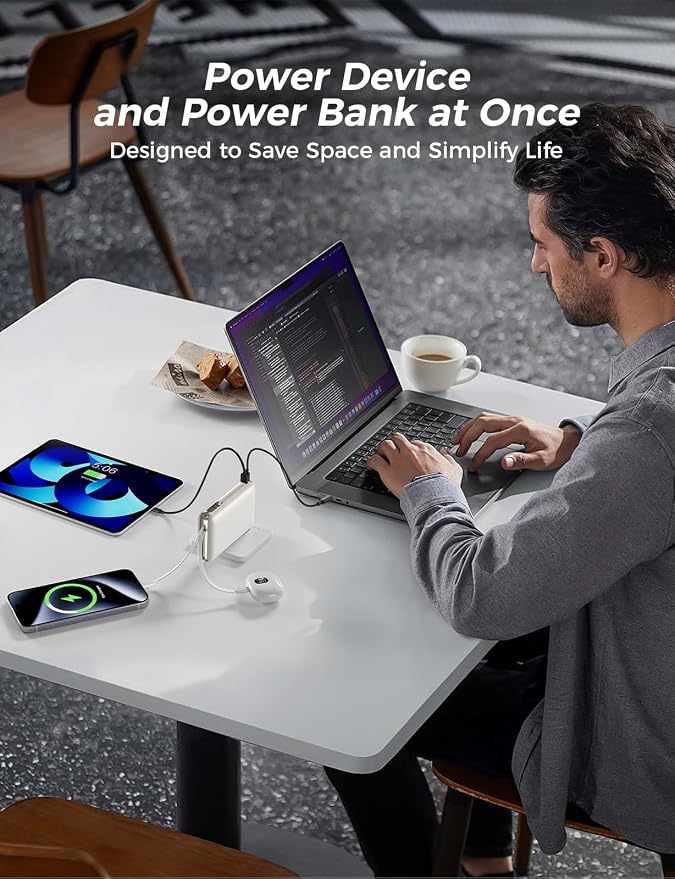 Portable Charger with Built in Cable & Wall Plug, 50000 mAh Power Bank - Image 6