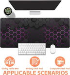 Mouse Pad Large Electric Glow Hexagonal Non-Slip Gaming Desk Mat - Image 4