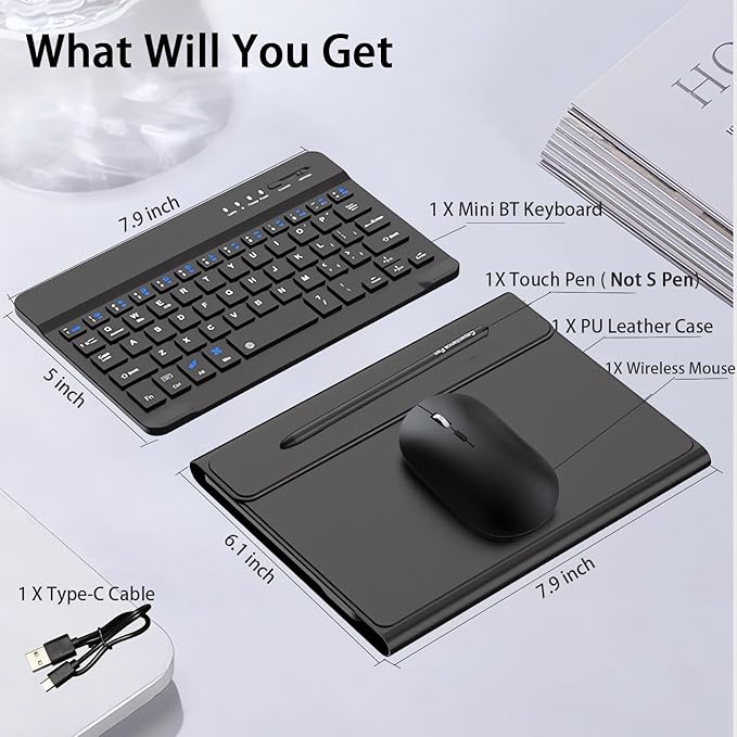 for Samsung Galaxy Z Fold 7 6 5 Keyboard and Mouse, Portable Mini 7.9 inch - Image 7