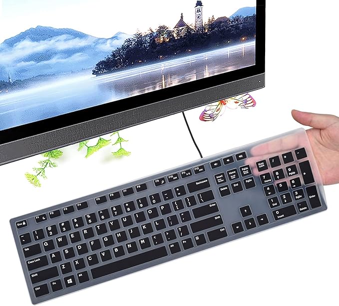 Keyboard Cover for DELL KB216 KB216b KB216t KB216d KB216p Wired & KM636 & Dell by CaseBuy