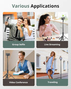 Sensyne 63" Selfie Stick Tripod, Extendable Phone Tripod - Image 2