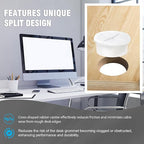 1" White Desk Grommet, JTemgle Flexible Cable Grommet - Image 4