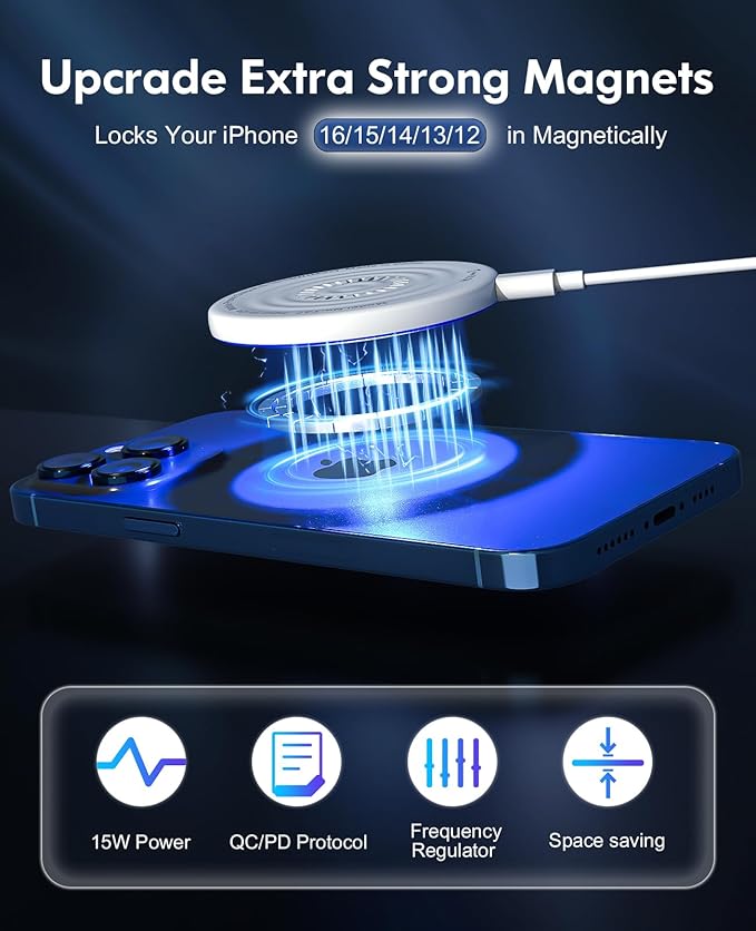 MagSafe Charger 2 Pack 15W Magnetic Wireless Charger Fast Charging Pad - Image 2