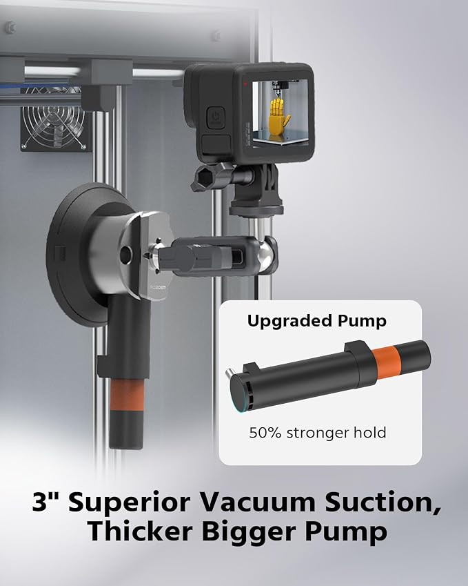 3" Suction Cup Mount Kit for Action Cams/Phone/360 Camera/DSLR Comes - Image 4