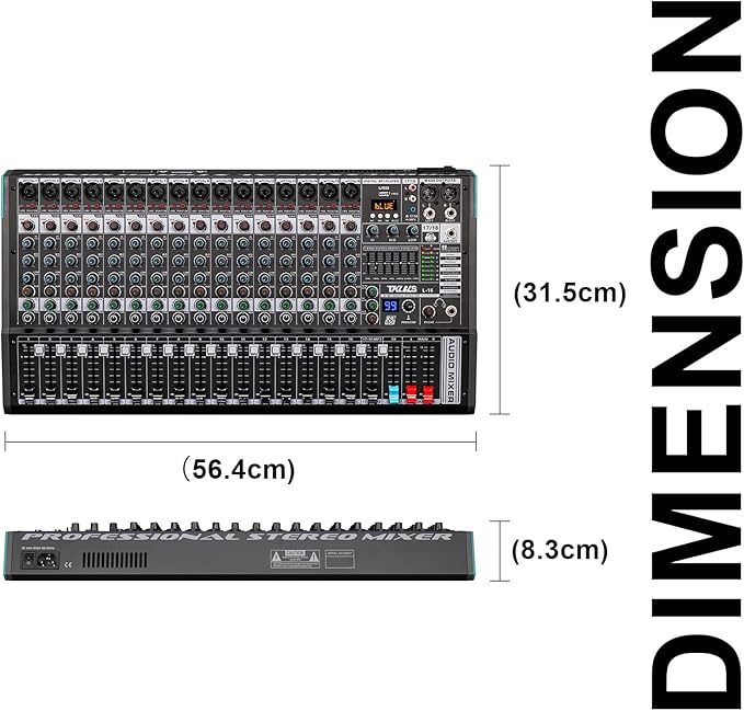 16 Channel Professional Audio Mixer, Mixing Console - Image 8