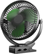 Clip on Fan, Rechargeable Portable Fan, 8 Inch Small Desk Fan - 10000mAh by Dorobeen