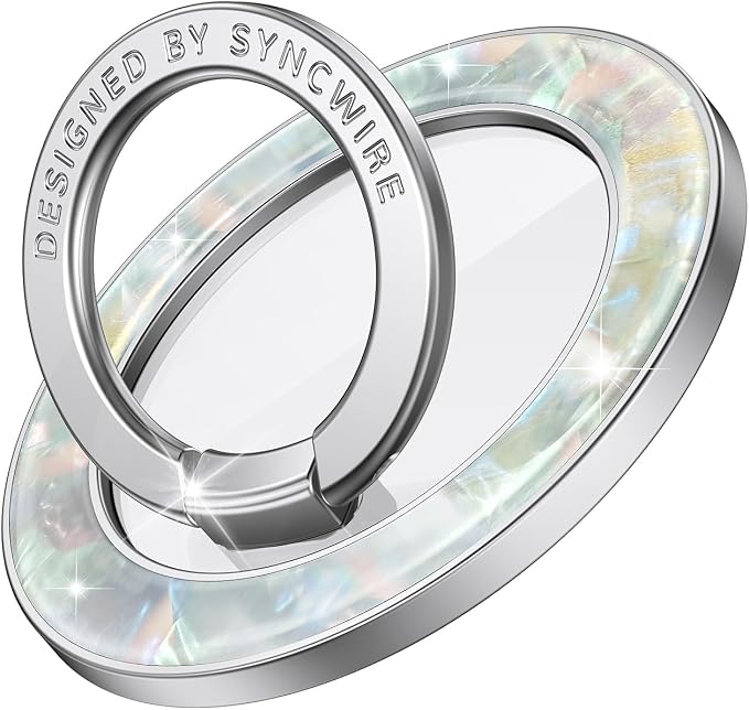 Syncwire Magnetic Phone Grip for MagSafe, Colorful Shell Magnetic Phone Ring by SYNCWIRE