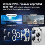 Compatible with iPhone 15 Pro/16 Pro Camera Lens Protector, Tempered Glass Full - Image 6