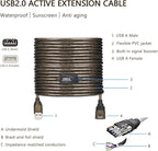 LDKCOK USB 2.0 Type A Male to A Female Active Repeater Extension Cable 50ft - Image 8