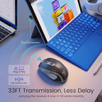 Wireless Mouse, D-09 Computer Mouse USB Cordless Mice - Image 3