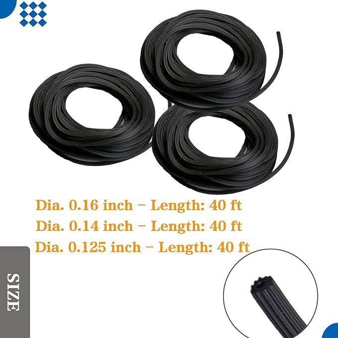 Window Screen Spline, 3 Sizes in 1 Kit - Image 2