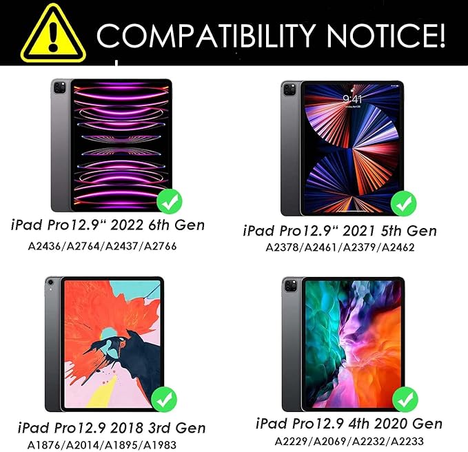 iPad 12.9 Keyboard Case for iPad Pro 12.9 inch 6th 2022/5th 2021/4th 2020/3rd - Image 2