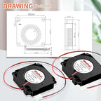 Wathai 4010 Blower Fan 12v Centrifugal Fan 40mm Computer Case Tiny Micro - Image 5