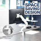 VIVO Articulating Single 17 to 27 inch Pneumatic Spring Arm Clamp-on Desk Mount - Image 8