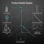 SmallRig Aluminum Light Stand 110"/9.2ft/280cm, Adjustable Photography - Image 5