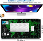Large Gaming Mouse Pad, 31.5x15.7 inch Large Extended Computer Keyboard Mouse - Image 2