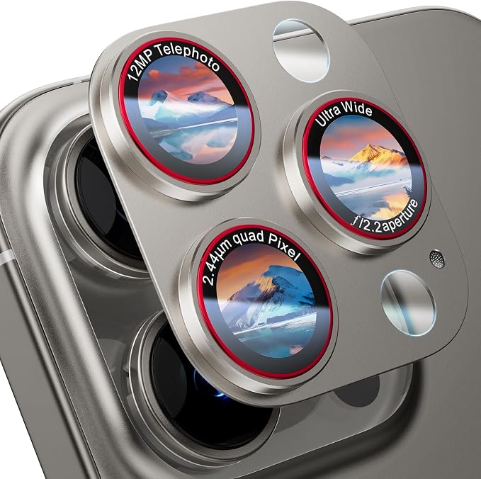 Camera Lens Protector for iPhone 16 Pro Max/iPhone 16 Pro/iPhone 15 Pro by HOME
