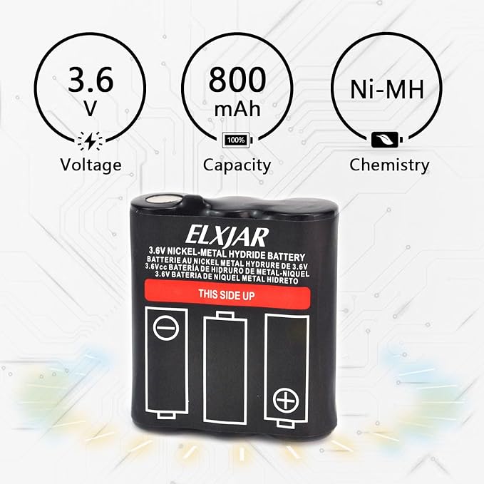 3.6V 800mAh Ni-MH Battery Replacement - Image 4
