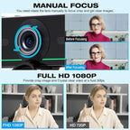 1080P Webcam with Microphone for Desktop, Computer Webcam Connect Bluetooth - Image 7