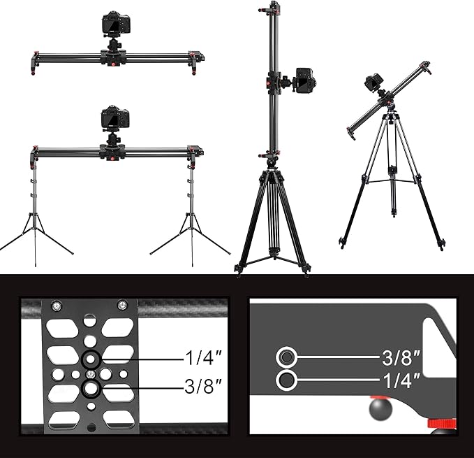 GVM Motorized Camera Slider, Tracking Shooting and 120 Degree Panoramic Shooting - Image 8