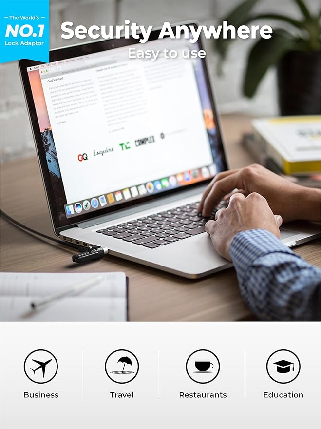 Laptop Lock Adapter for Kensington Lock | Adds Security Slot To Any Laptop inc - Image 7