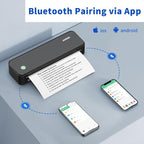JADENS Bluetooth Thermal Printer, Support 8.5" X 11" US Letter, Portable - Image 2