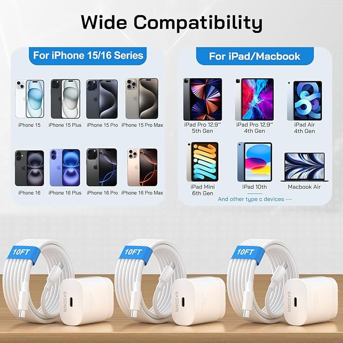 30W USB C i Phone 16 15 Charger Fast Charging, iPad Pro - Image 6