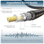 EMK RCA to RCA Subwoofer Cable – 24K Gold-Plated Connector Nylon Braided Double - Image 4