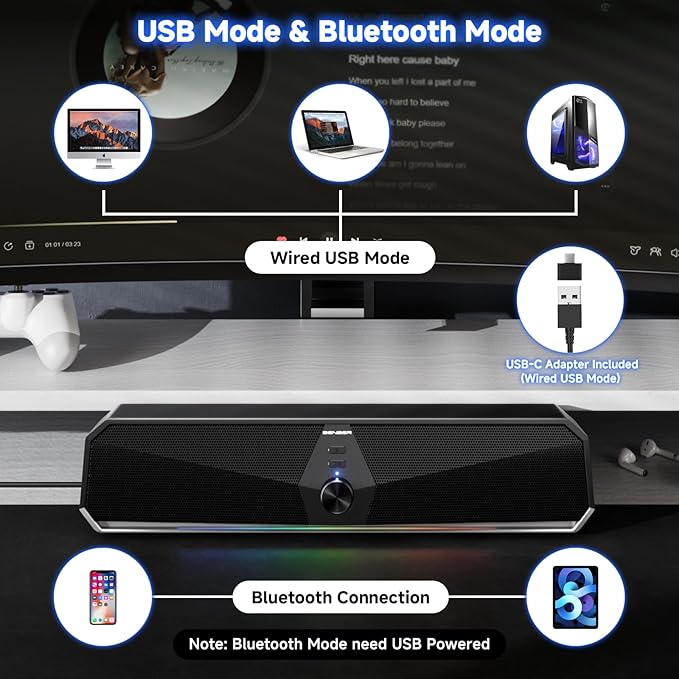 SENZER CS30 Bluetooth Computer Speakers - Image 4